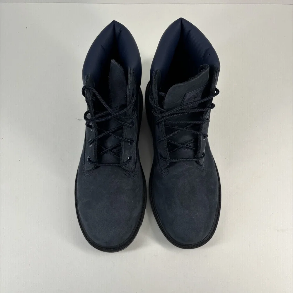 Timberland 6-Inch Youth Boys US 4 Navy Nubuck Waterproof Ankle Hiking Boot A6298